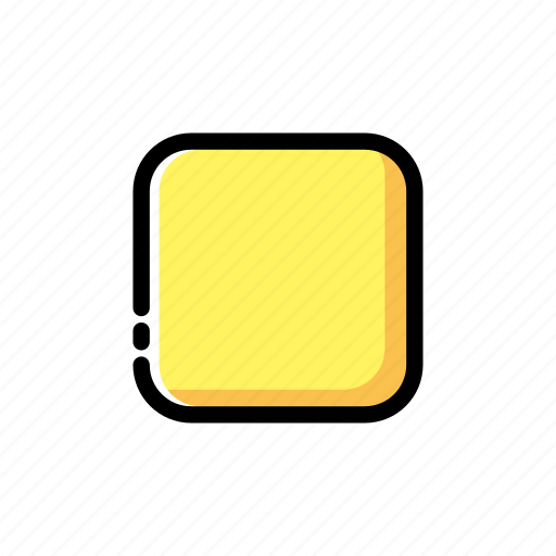 Control, line, media, player, square, stop, yellow icon - Download on Iconfinder