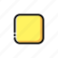 control, line, media, player, square, stop, yellow 