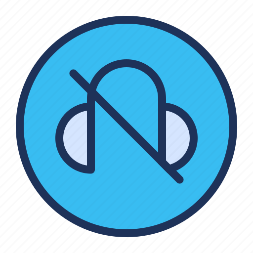 Headphone, media player, mute, silent icon - Download on Iconfinder