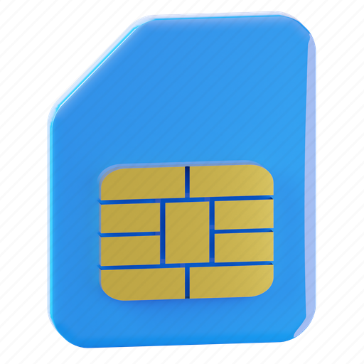 Sim, card, illustration, sim card, chip, phone-sim, phone 3D illustration - Download on Iconfinder