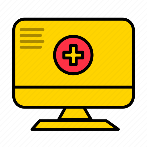 Computer, desktop, hospital, medical, monitor, online, screen icon - Download on Iconfinder