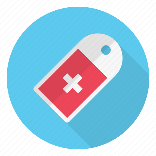 Label, medical, plus, sign, tag icon - Download on Iconfinder