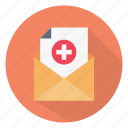 envelope, healthcare, medical, message, report