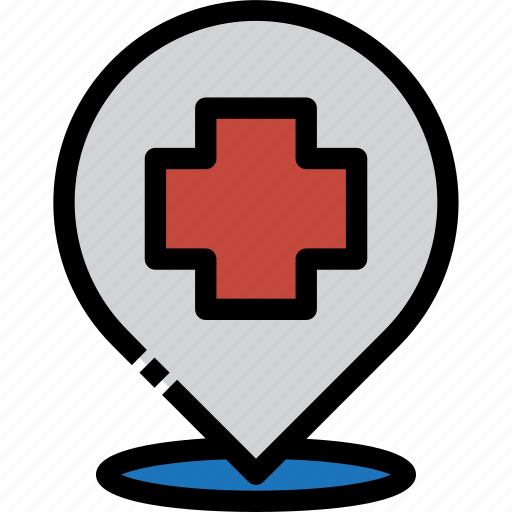 Healthcare, hospital, location, medical, pin icon - Download on Iconfinder
