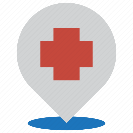 Healthcare, hospital, location, medical, pin icon - Download on Iconfinder