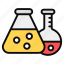 experiment, flasks, lab apparatus, lab research, lab test, medical test 