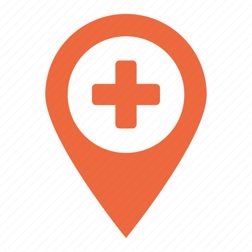 Hospital, maps, location, medical, pin icon - Download on Iconfinder