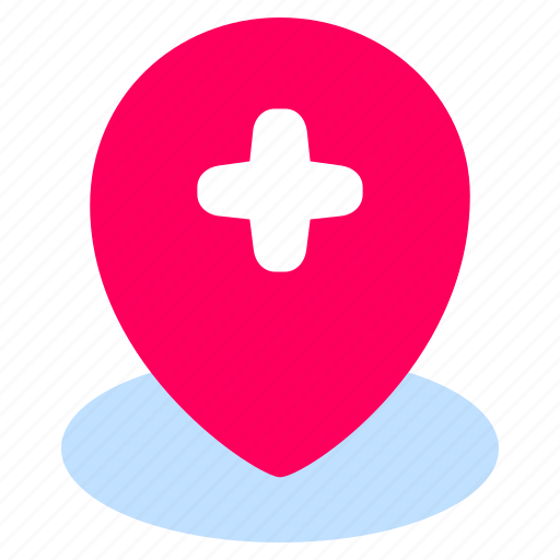 Location, pin, map, hospital, navigation icon - Download on Iconfinder