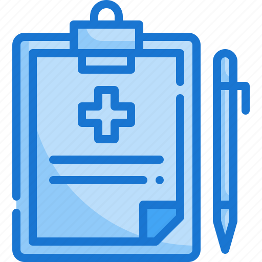 Clip, board, pen, notes, document, medical, hospital icon - Download on Iconfinder