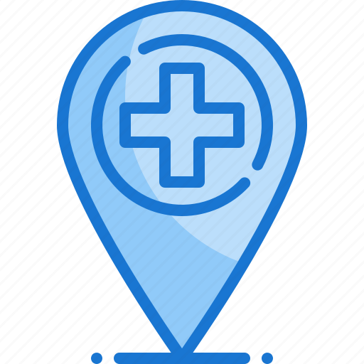Location, placehoder, hospital, clinic, medical, pin, place icon - Download on Iconfinder