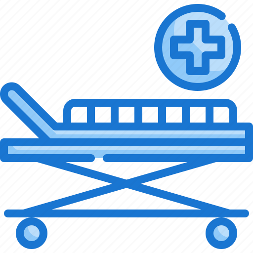 Stretcher, bed, hospital, healthcare, medical, equipment, clinic icon - Download on Iconfinder
