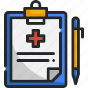 clip, board, pen, notes, document, medical, hospital