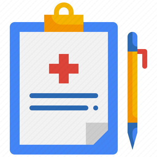 Clip, board, pen, notes, document, medical, hospital icon - Download on Iconfinder