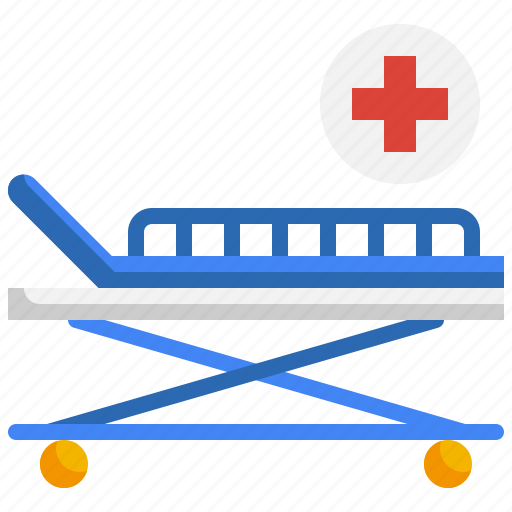 Stretcher, bed, hospital, healthcare, medical, equipment, clinic icon - Download on Iconfinder