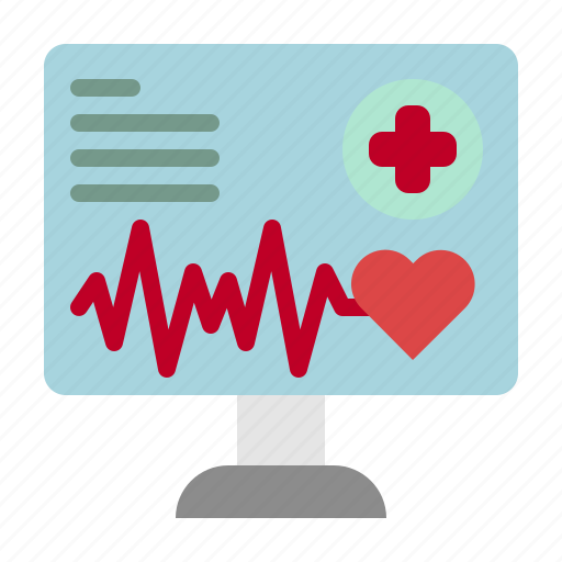 Onlineappointment, monitor, heartrate, calendar, checkmark icon - Download on Iconfinder