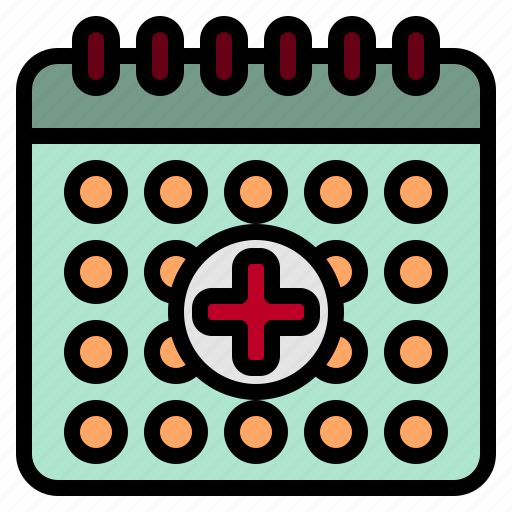 Calendar, appointment, quarantine, illness, hospital icon - Download on Iconfinder