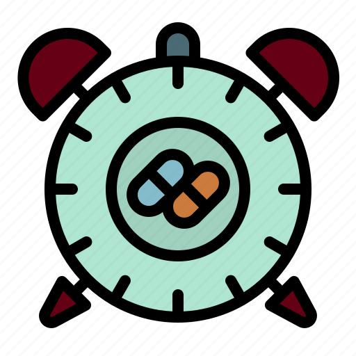 Reminder, clock, pill, alarm, pills icon - Download on Iconfinder