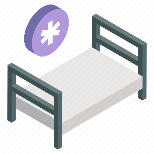 Hospital bed, hospital cot, hospital furniture, bedroom, patient bed icon - Download on Iconfinder