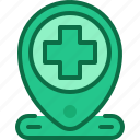 location, hospital, medical, center, mark, map, pin