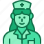 nurse, profession, avatar, woman, user, hospital, uniform 