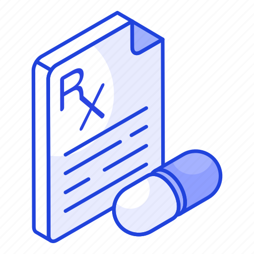 Prescription, medical, healthcare, document, pharmacist, antibiotic, paper icon - Download on Iconfinder