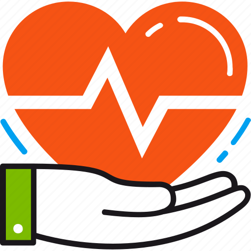 Care, heart, hand, health, healthcare, heart rate, prevention icon - Download on Iconfinder