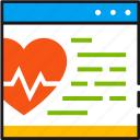 health, online, cardiogram, chart, heart, information, medical