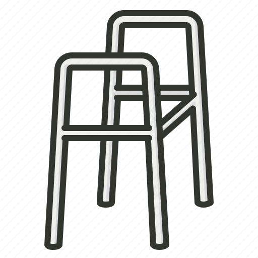 Crutches, disability, disable, medical equipment, parallel bars, walker icon - Download on Iconfinder