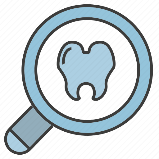Dental, magnifier, tooth icon - Download on Iconfinder