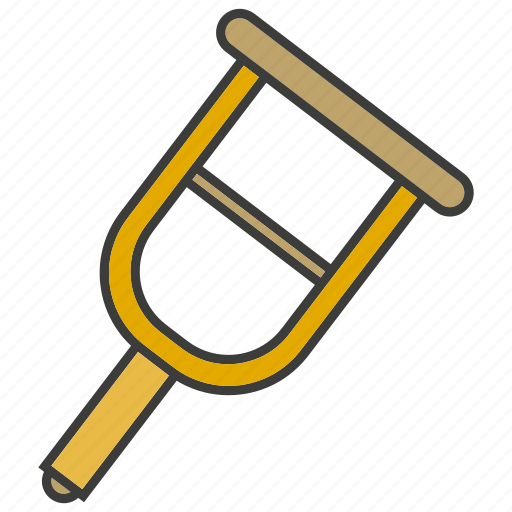 Crutch, rehabilitation, walking stick icon - Download on Iconfinder