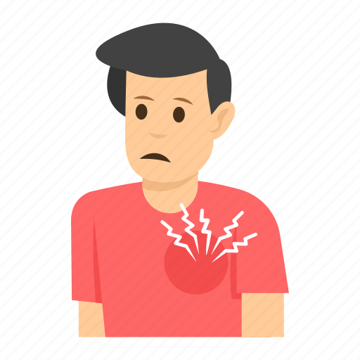 Chest pain, heart, heart attack, heart disease, heart disorder, heart pain, heartbreak icon - Download on Iconfinder