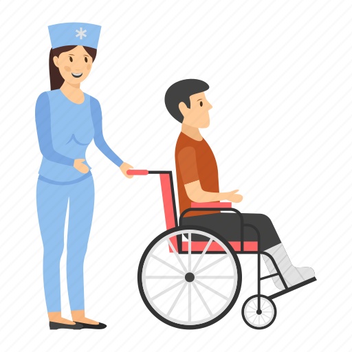 Accessibility, disability, handicapped, immobility, wheelchair patient icon - Download on Iconfinder