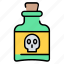 poison, bottle, danger, skull, warning 