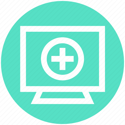 .svg, computer monitor, display, heart screen, hospital computer, medical screen, monitor icon - Download on Iconfinder