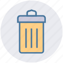 delete, dustbin, medical, trash, waste bin
