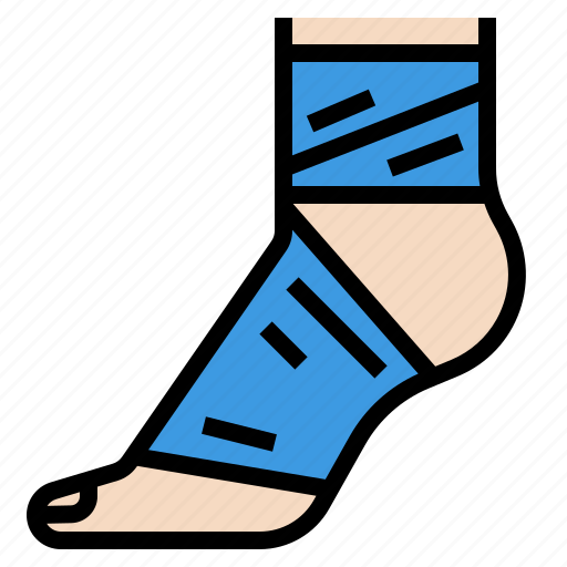 Ankle, bandage, foot, injury, stability, support icon - Download on Iconfinder