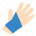 bandage, broken, hand, injury, sport, support, wrist