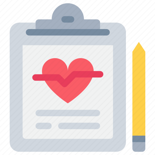 Document, file, heart, heartrate, medical, report icon - Download on Iconfinder
