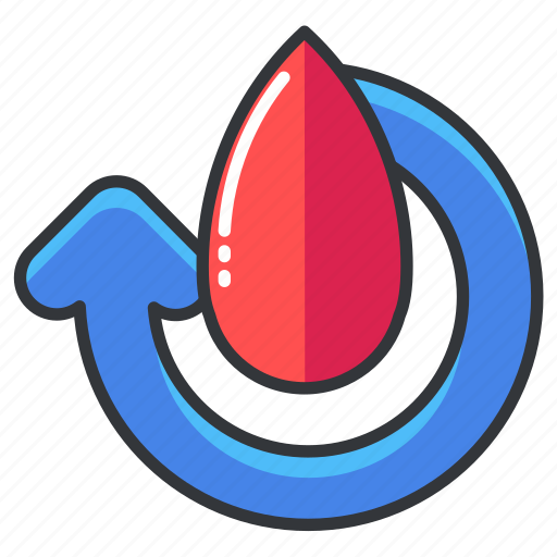 Liquid, refresh, arrow, blood, drop, reload icon - Download on Iconfinder