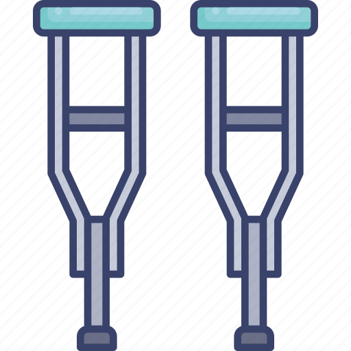 Crutches, disability, health, healthcare, medical, medicine icon - Download on Iconfinder