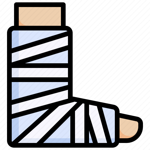 Bandage, injured, broken, leg, health, care, medical icon - Download on Iconfinder