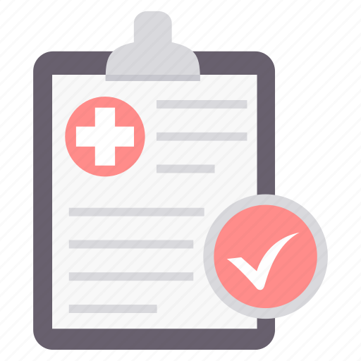 Clipboard, medical, plus, tick, tickmark, care, supervision icon - Download on Iconfinder
