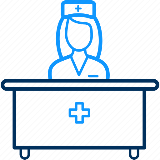 Care, doctor, health, hospital, medical, reception, receptionist icon - Download on Iconfinder