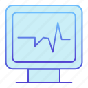 monitor, computer, pulse, medical, cardiogram, diagnosis, technology, screen, monitoring