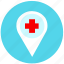 doctor, hospital, map, gps, location, navigation, pointer 