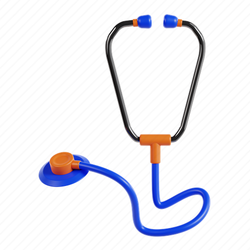 Stethoscope, medicine, health, treatment, care, hospital, equipment 3D illustration - Download on Iconfinder
