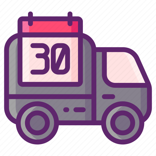 Monthly, delivery, shipping, lorry icon - Download on Iconfinder
