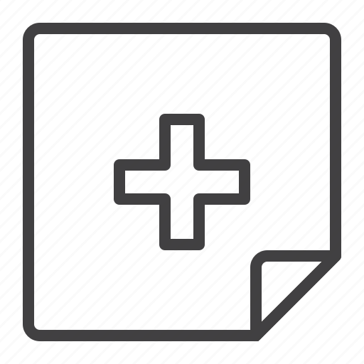 Cross, medical, paper, document icon - Download on Iconfinder