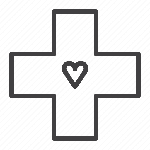 Medical, cross, heart, hospital icon - Download on Iconfinder