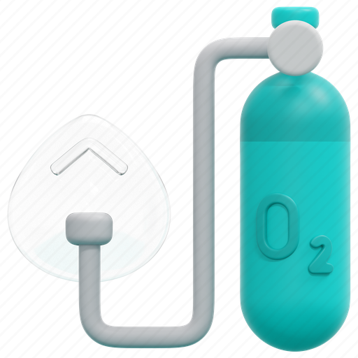 Oxygen, tank, mask, medical, equipment, instrument, health 3D illustration - Download on Iconfinder